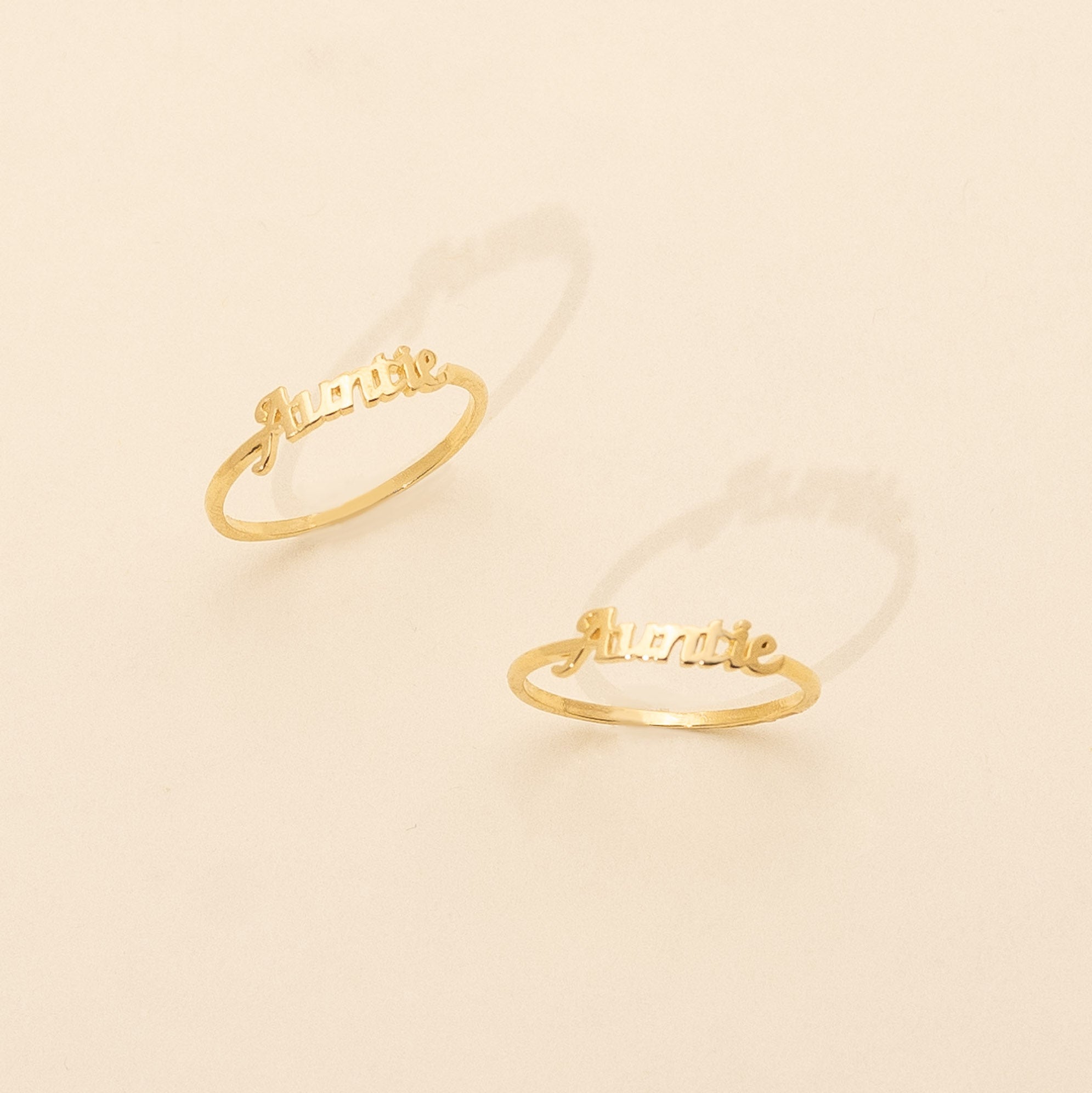 Auntie Stacking ring by Katie Dean Jewelry, made in America, perfect for the dainty minimal jewelry lovers