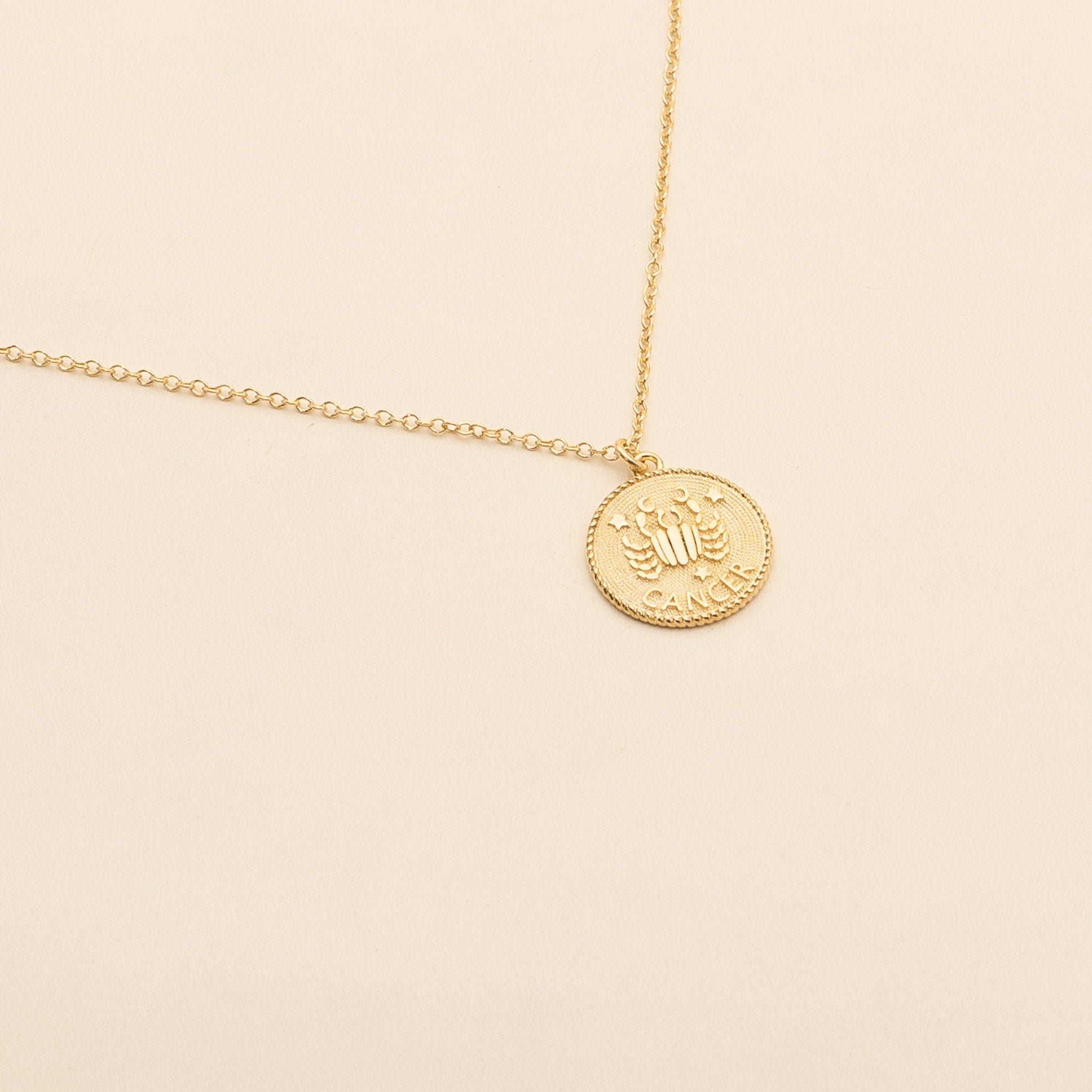 Cancer Zodiac Necklace_June 21-July 22_Katie Dean Jewelry_horoscope sign_Zodiac Collection, dainty handmade necklaces by Katie Dean Jewelry