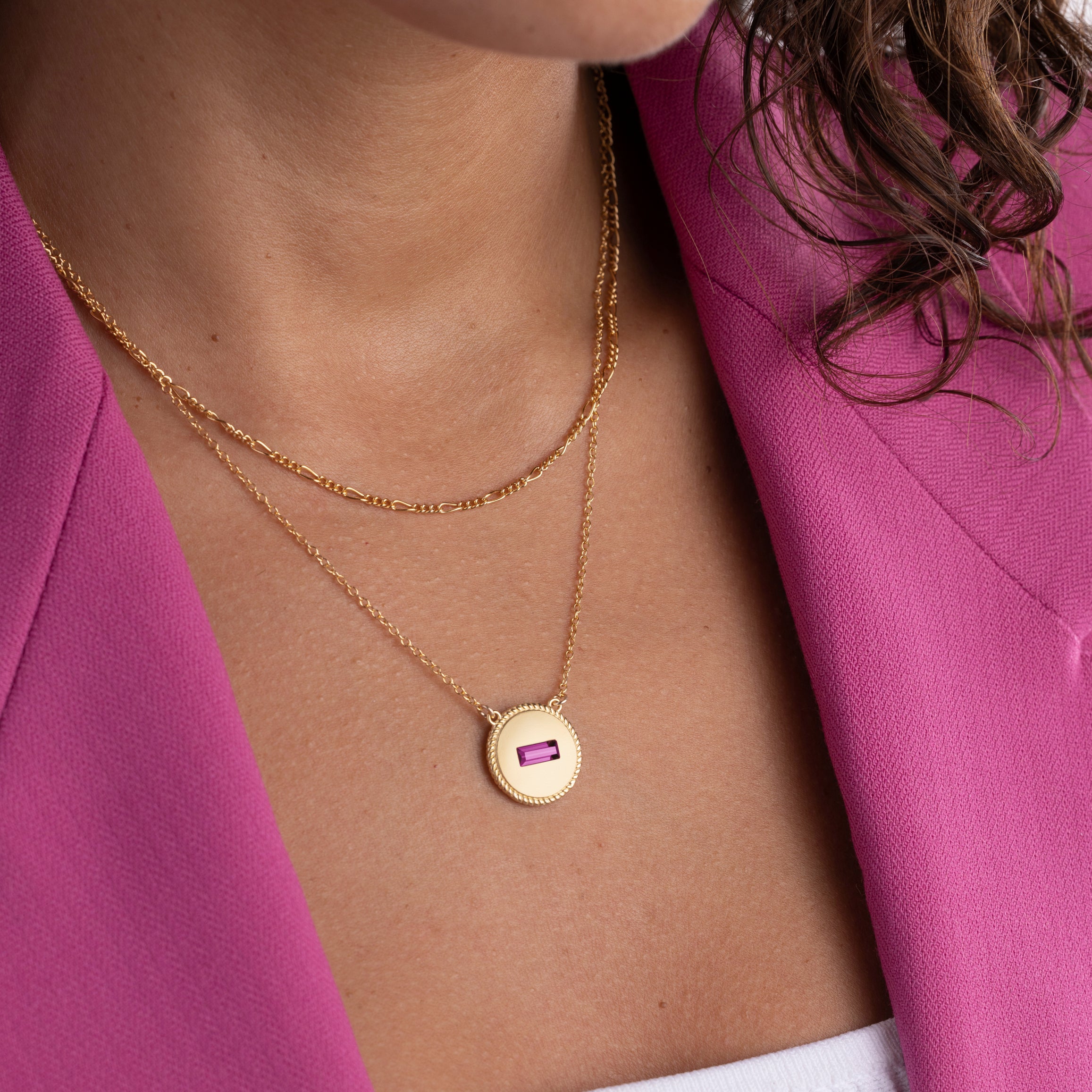 Dainty, delicate and minimal gold Figaro Chain Necklace, by Katie Dean Jewelry