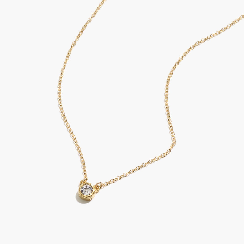 Birthstone necklace by Katie Dean Jewelry, made in America, layered with the Zodiac and Herringbone Chain Necklace