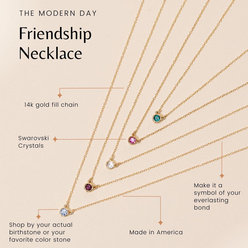 Katie Dean Jewelry modern day friendship necklace featuring the Birthstone Necklace made in America square eb2287e4 f069 4508 bcf1