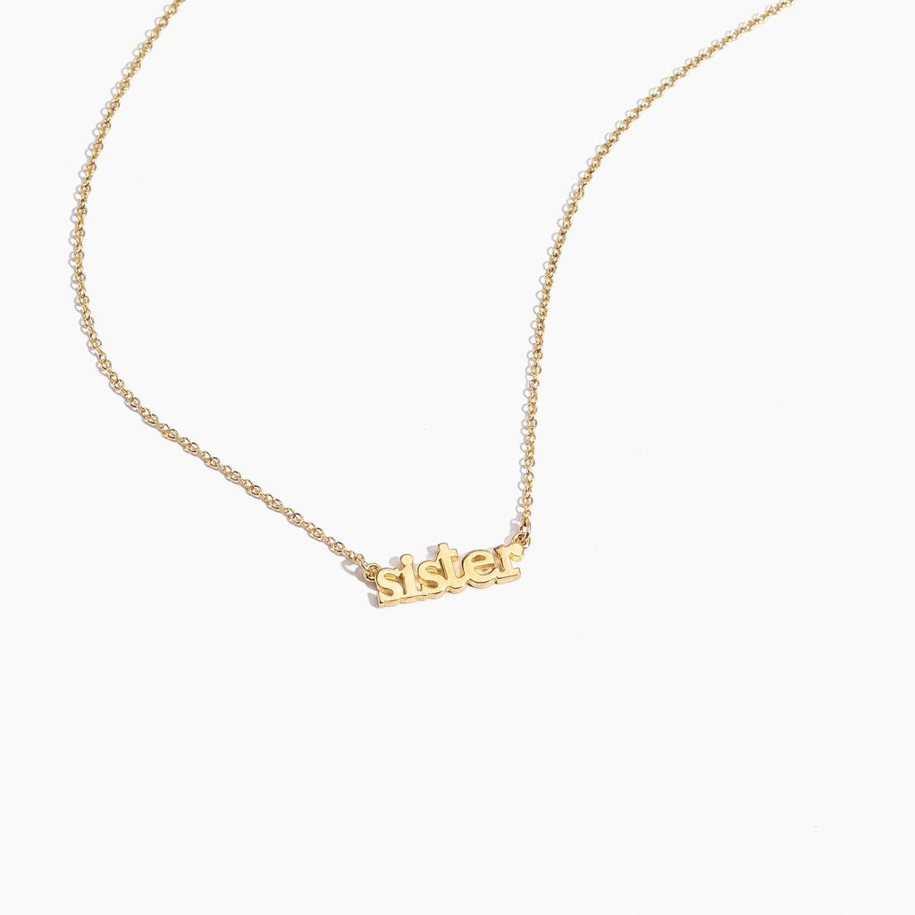 Dainty delicate gold Sister Necklace by Katie Dean Jewelry, made in America