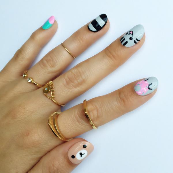 Nail Art & Dainty Rings