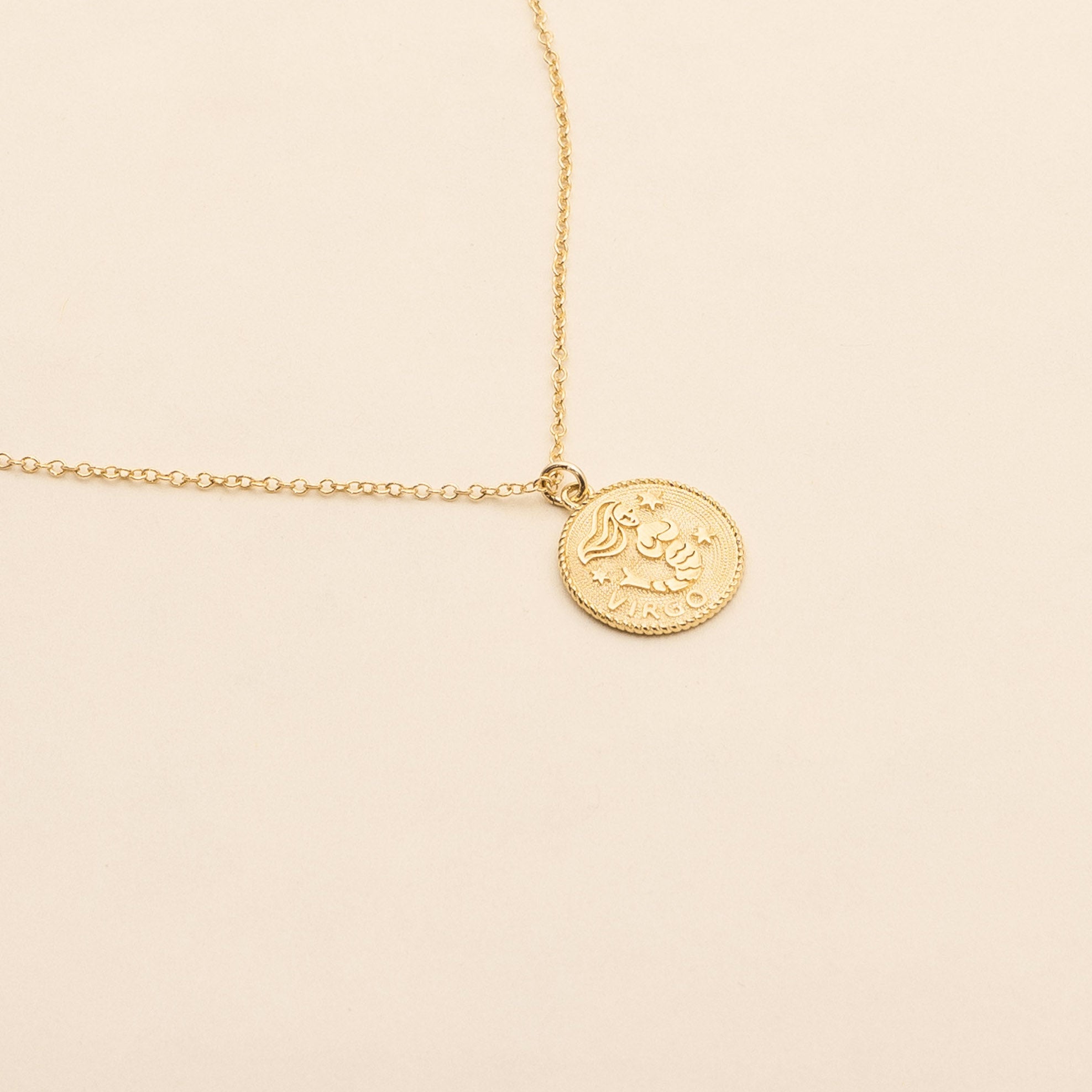 Virgo Zodiac Necklace_Aug 23-Sep 22_horoscope sign_Zodiac Collection, dainty handmade necklaces by Katie Dean Jewelry_April Birthstone Necklace