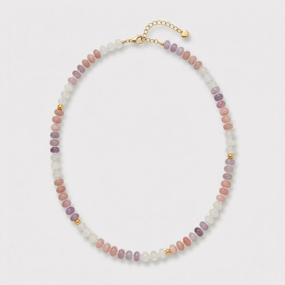 Katie Dean Jewelry Beaded Lavender Candy Necklace