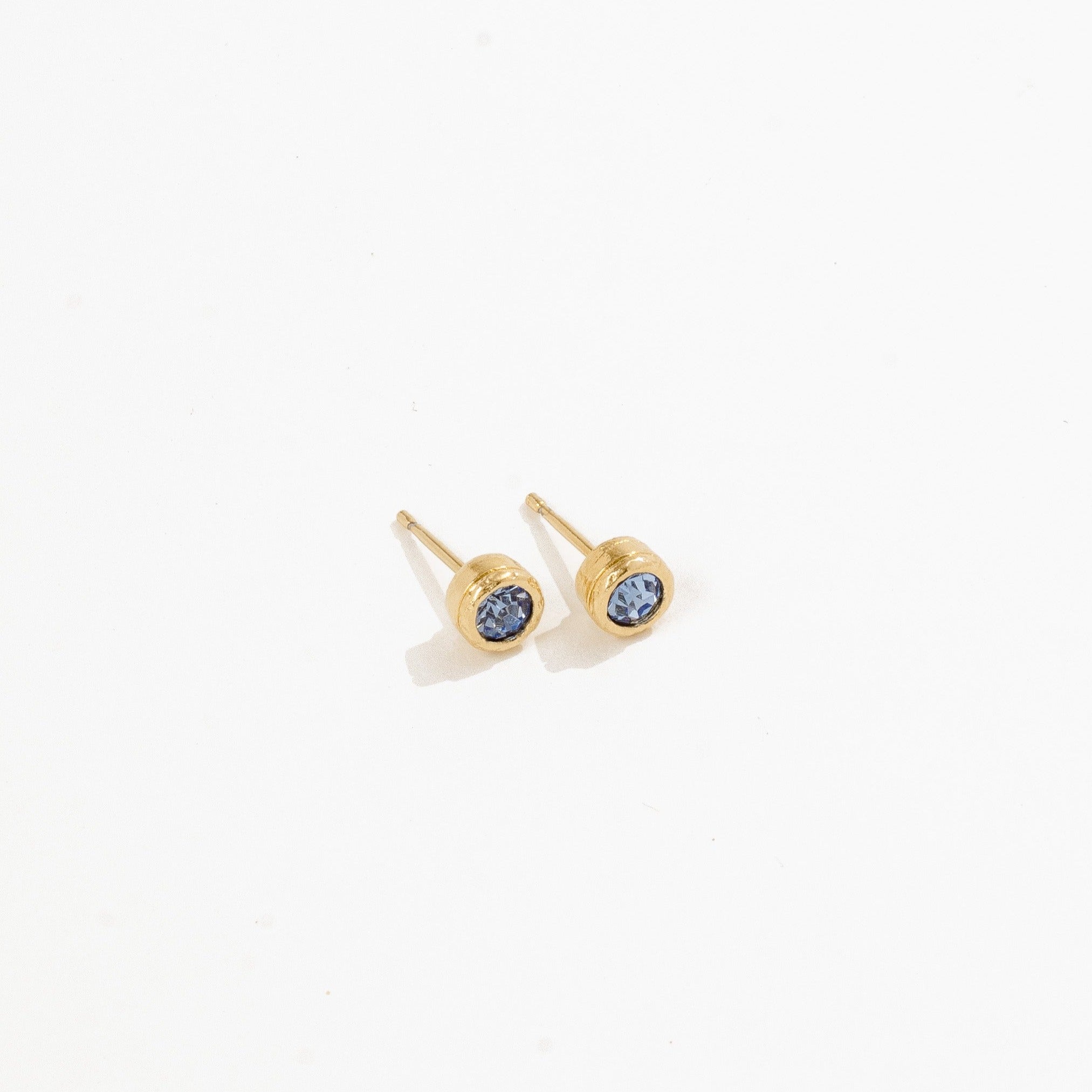 12 December Birthstone Studs by Katie Dean Jewelry made in America, hypoallergenic.