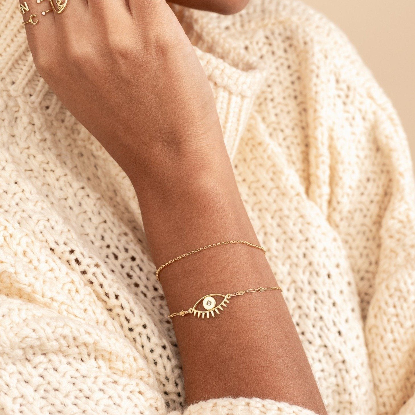 Evil Eye Bracelet, handmade by Katie Dean Jewelry