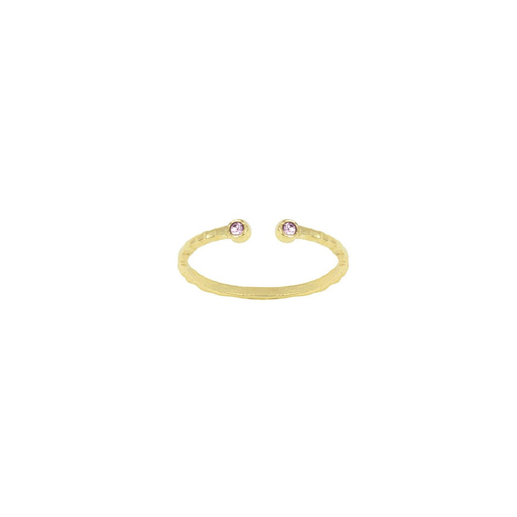 June Birthstone Stacking ring by Katie Dean Jewelry, made in America, perfect for the dainty minimal jewelry lovers