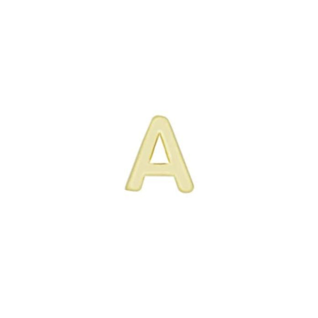 Nothing says chic like a personalized initial earring. Purchase multiple so you can mix and match - sold as singles, if you'd like a pair, order two!  Handmade in America. Solid 14k Yellow Gold.