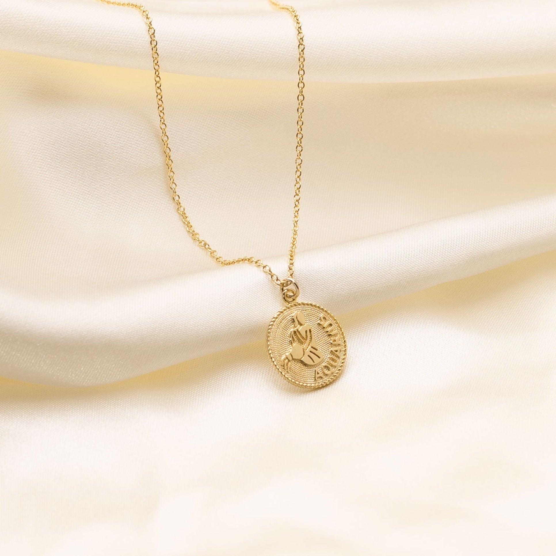 Aquarius Zodiac Necklace_Katie Dean Jewelry