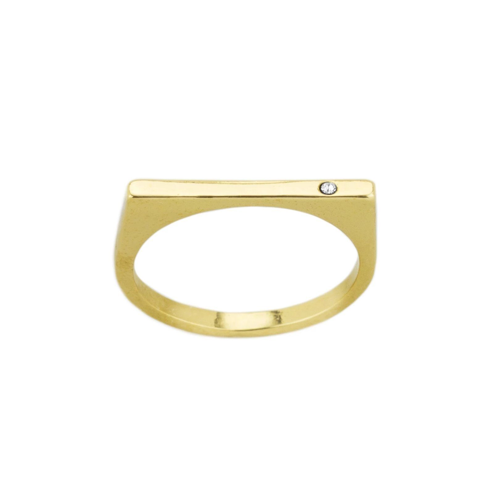 The Bar with Gem Ring. Made for the minimalist. Handmade in California by Katie Dean Jewelry.