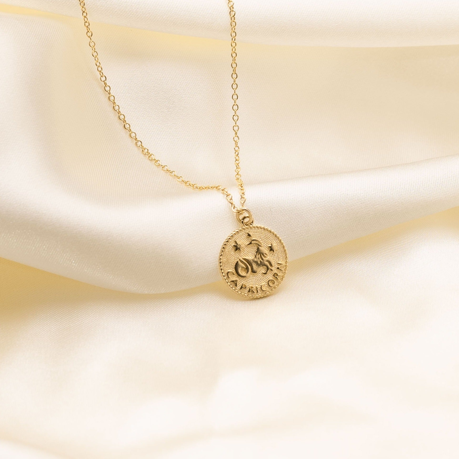 Capricorn Zodiac Necklace_Dec 22-Jan 19_Katie Dean Jewelry_horoscope sign_Zodiac Collection, dainty handmade necklaces by Katie Dean Jewelry