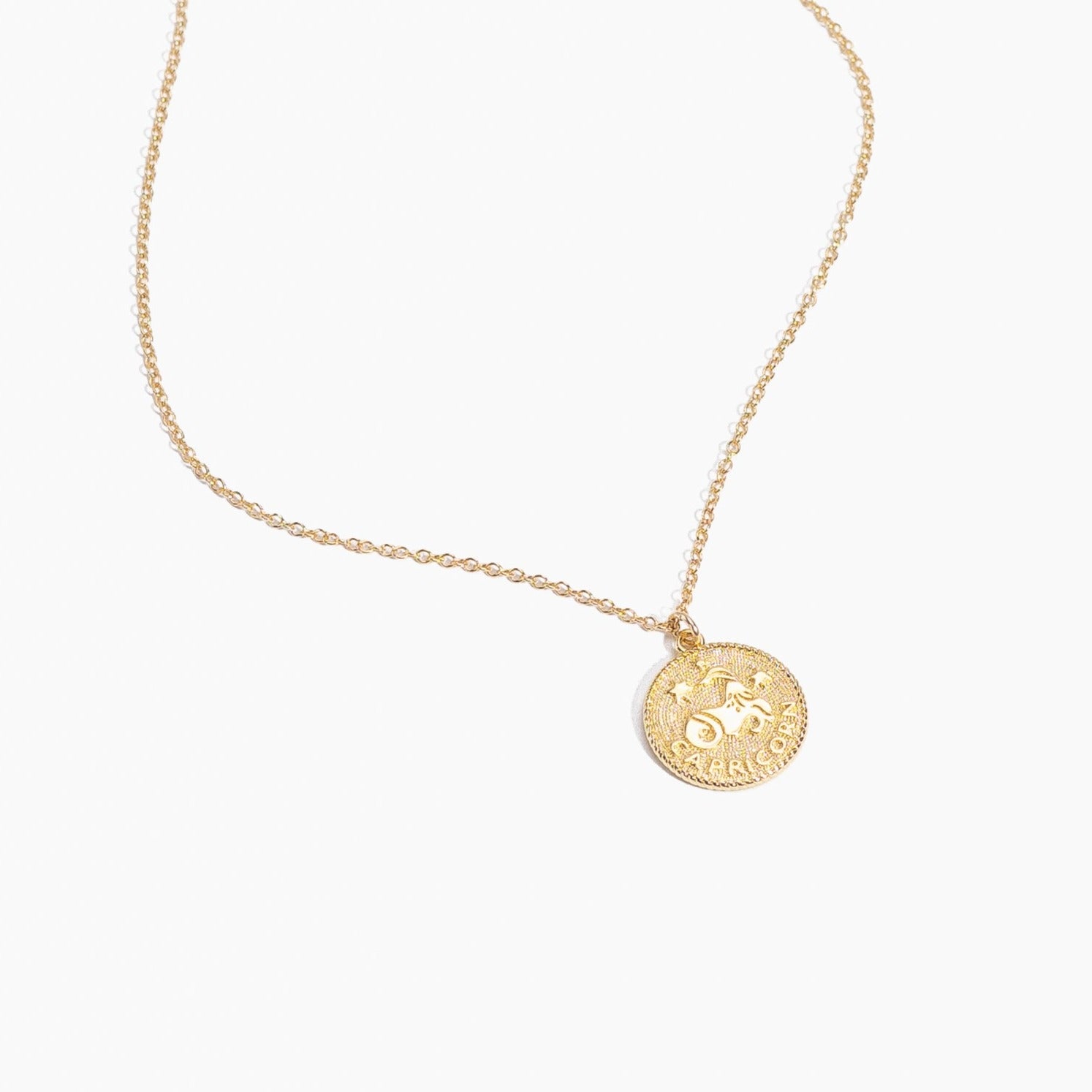 Capricorn Zodiac Necklace_dainty minimal layering necklace_Katie Dean Jewelry Dainty handmade necklace