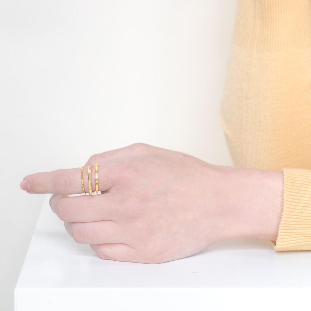 The gold Classic Stack is a beautiful ring set that you can wear to work, on date night or while working from home.