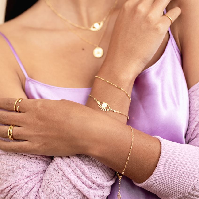 Evil Eye Bracelet, handmade by Katie Dean Jewelry