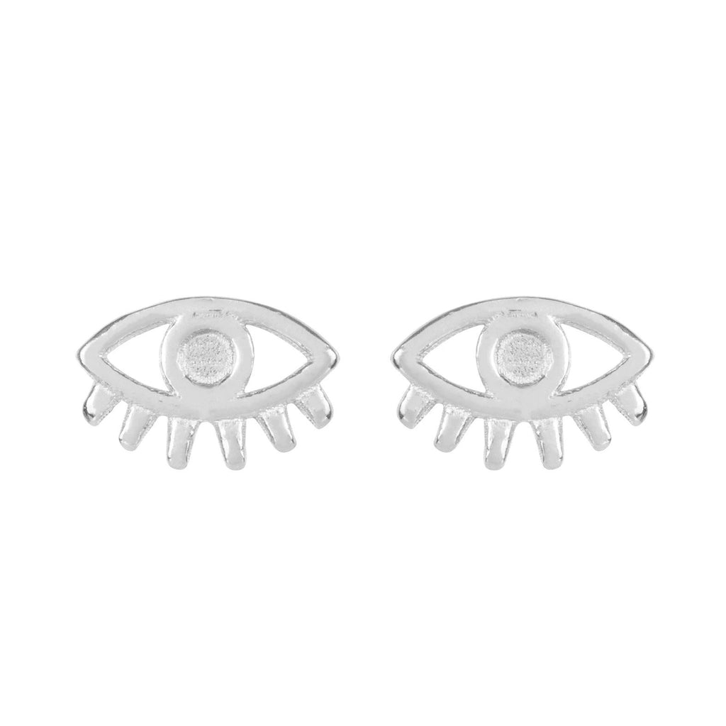 Good vibes. Lucky charm. Protector of evil spirits. No matter which way you put it, the Evil Eye Stud Earrings are a good omen and carries only well wishes along with it.  Made in California by Katie Dean Jewelry. Nickel free and hypoallergenic. 