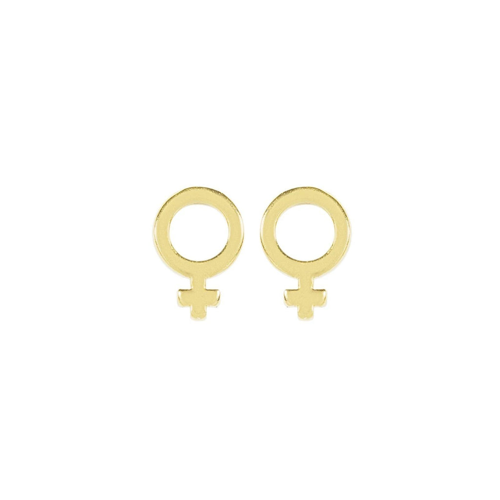 Wear it loud and proud! The Female Symbol Studs were inspired by all the support and help that Katie has received from the leading ladies in her life. When you wear these studs, we hope you feel empowered and ready to be the lady boss that you are. Handmade in California by Katie Dean Jewelry.