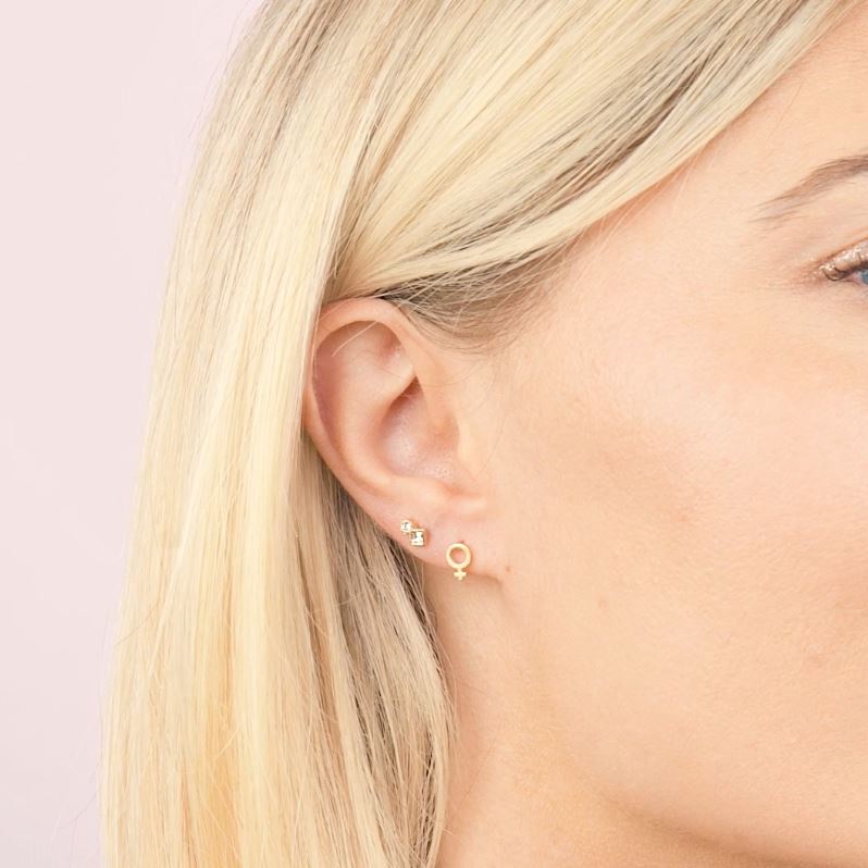 Female strong. Need we say more? The Feminist Earring Set is handmade in California by Katie Dean Jewelry. Nickel free and hypoallergenic.