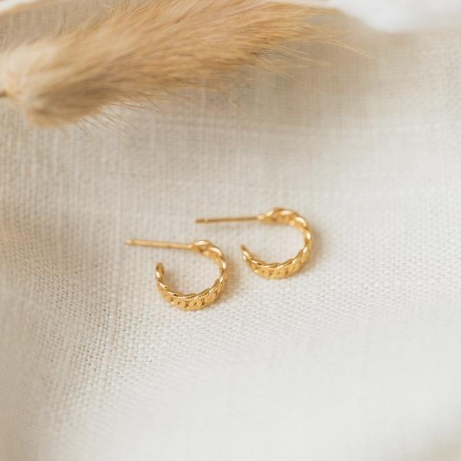 Figaro Chain Hoops by Katie Dean Jewelry, handmade in America