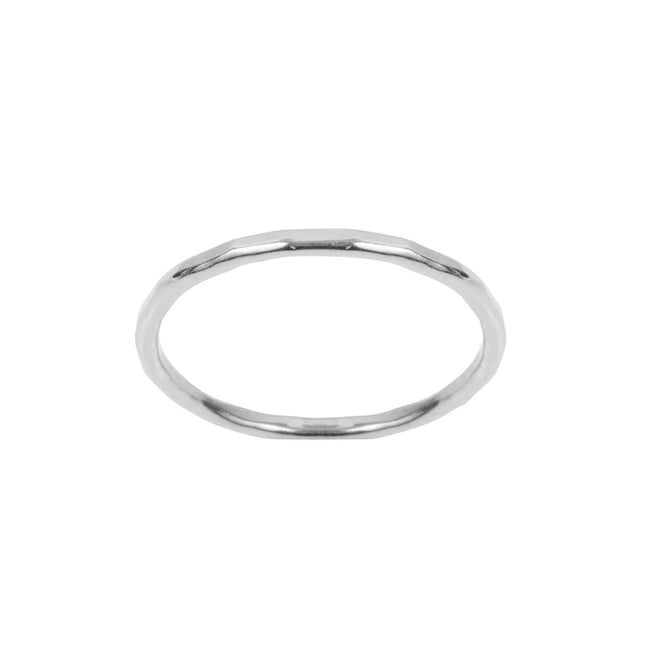 The Hammered Band Rings are clean cut with a little edge that's all in the detail! Say hello to the perfect stacking ring, a great addition to your daily ring stack.