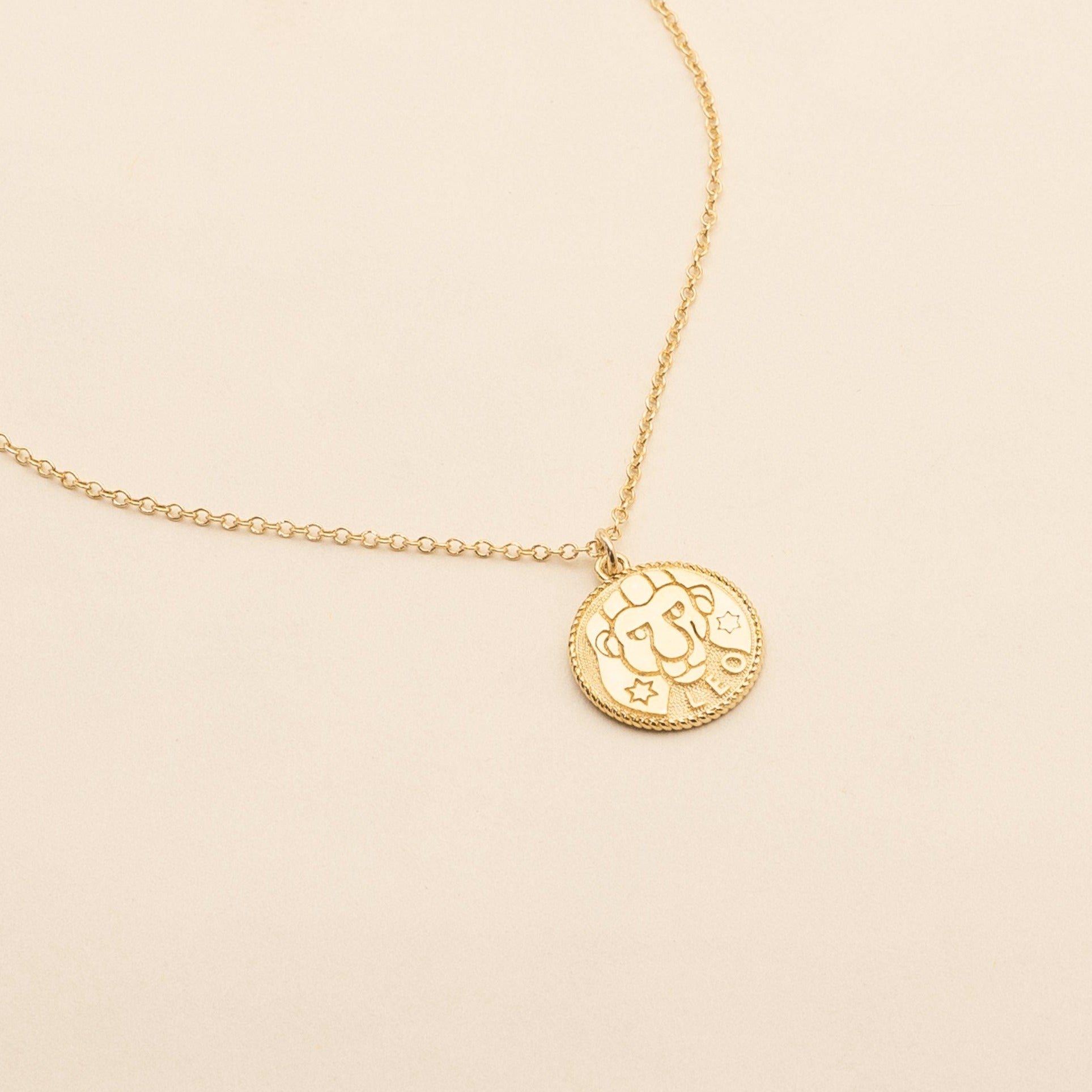 Leo Zodiac Necklace_July 23-Aug 22_Katie Dean Jewelry_horoscope sign_Zodiac Collection, dainty handmade necklaces by Katie Dean Jewelry