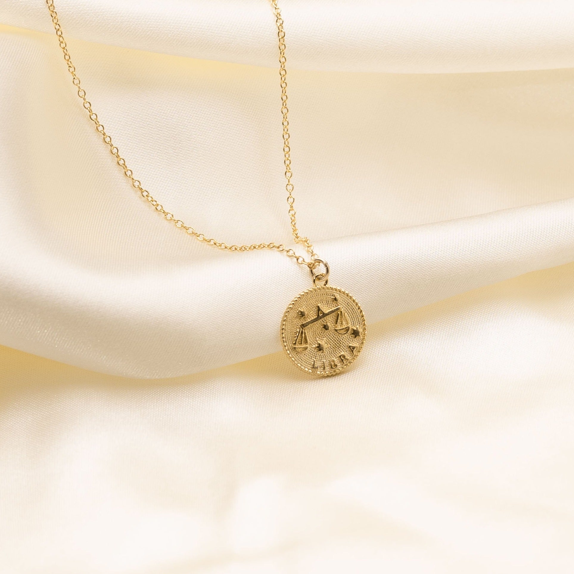 Libra Zodiac Necklace_Sept 23-Oct 22_Katie Dean Jewelry_horoscope sign_Zodiac Collection, dainty handmade necklaces by Katie Dean Jewelry