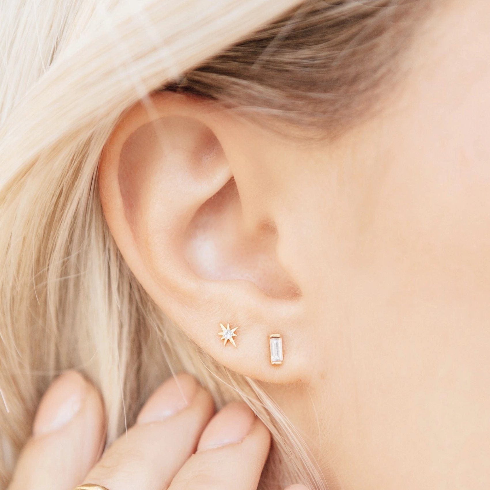 Star light star bright, first studs I see tonight! Your wish is our command with these beautiful, dainty starburst stud earrings. Plus, they're a best seller. Handmade in California by Katie Dean Jewelry. Nickel free and hypoallergenic.