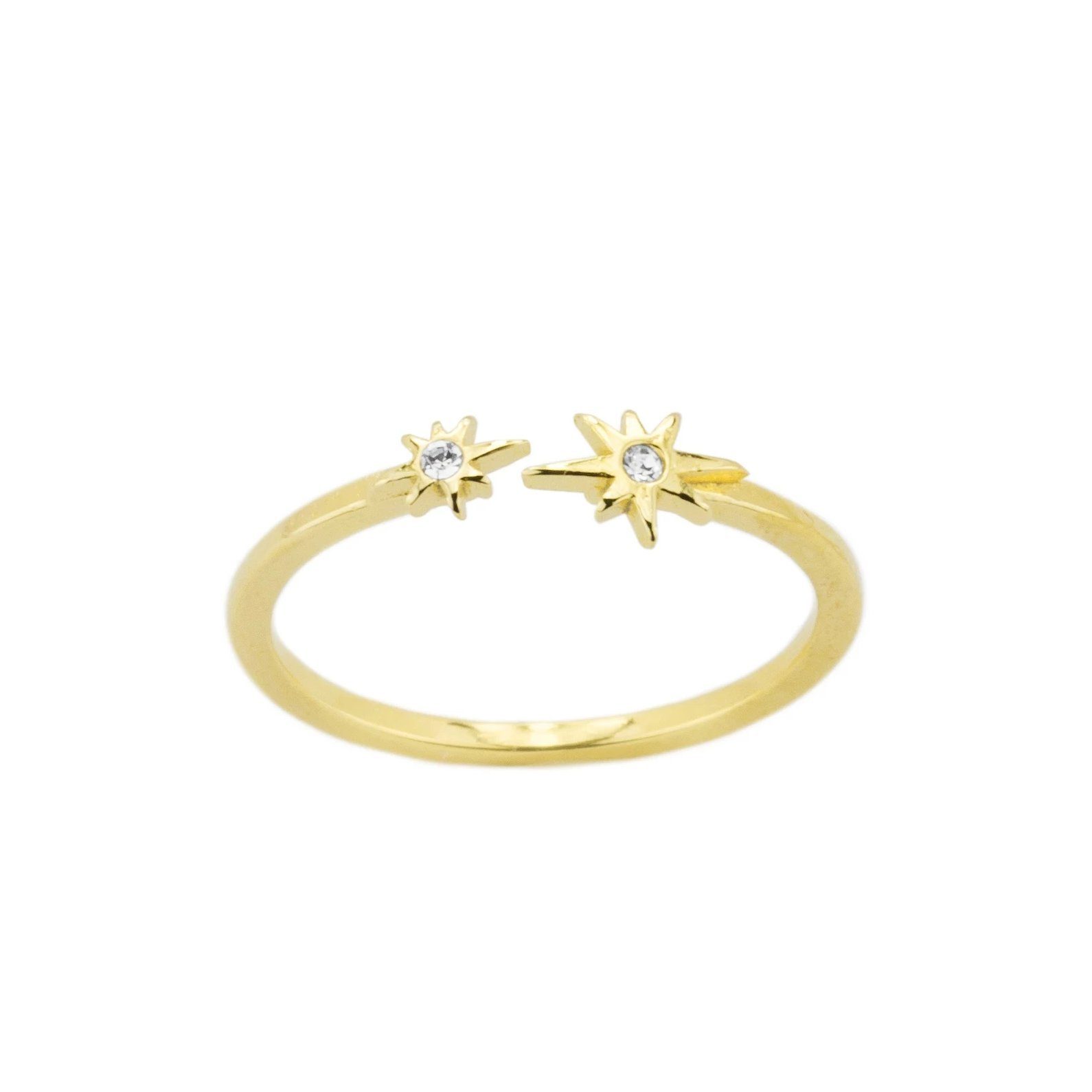 Star light star bright, first ring I see tonight! Your wish is our command with this sparkly adjustable Star Ring! Handmade in California by Katie Dean Jewelry.