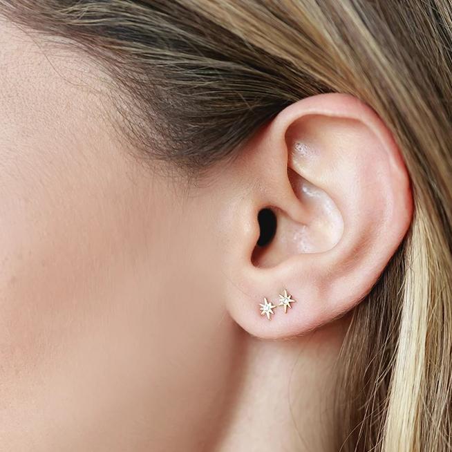 Star light star bright, first studs I see tonight! Your wish is our command with these beautiful, dainty starburst stud earrings. Plus, they're a best seller. Handmade in California by Katie Dean Jewelry. Nickel free and hypoallergenic.