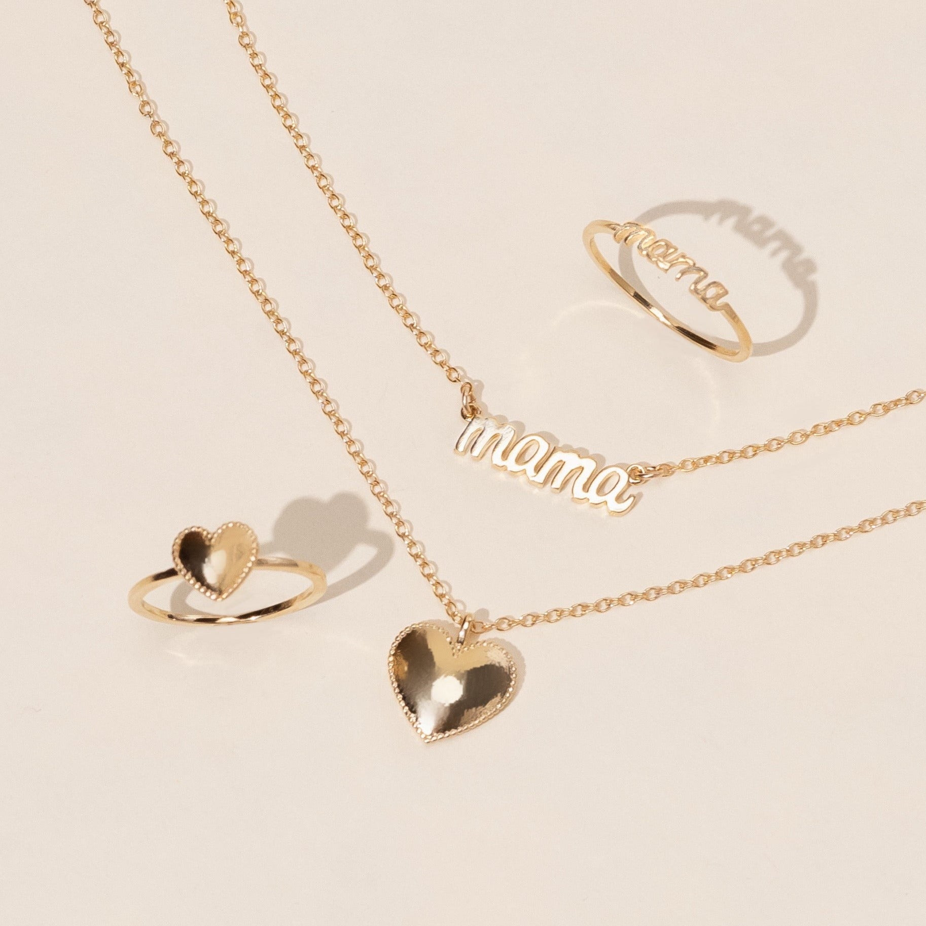 Dainty, minimal Mama Ring, it’s the stacking ring perfect for Mother’s day and handmade in America by Katie Dean Jewelry