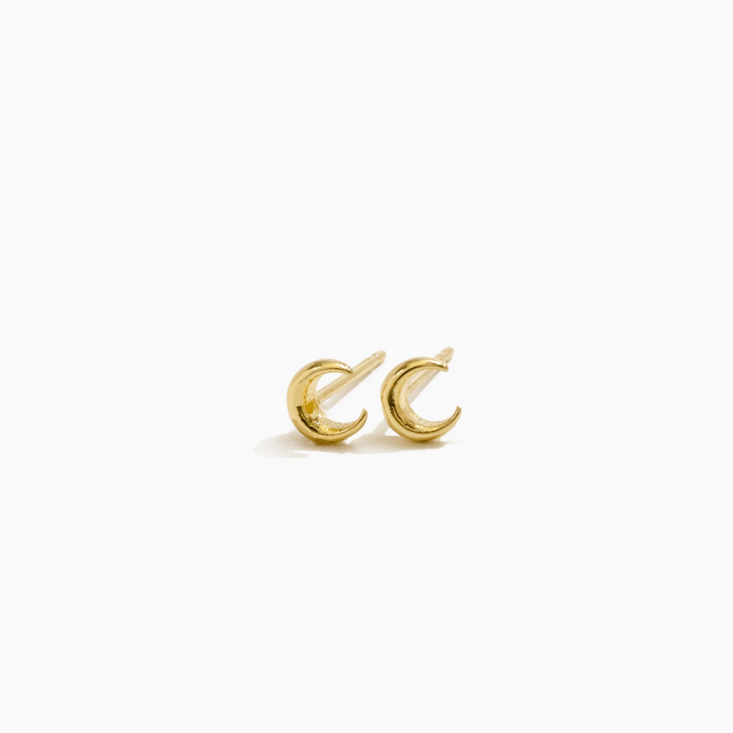 Moon Studs by Katie Dean Jewelry, made in America, hypoallergenic