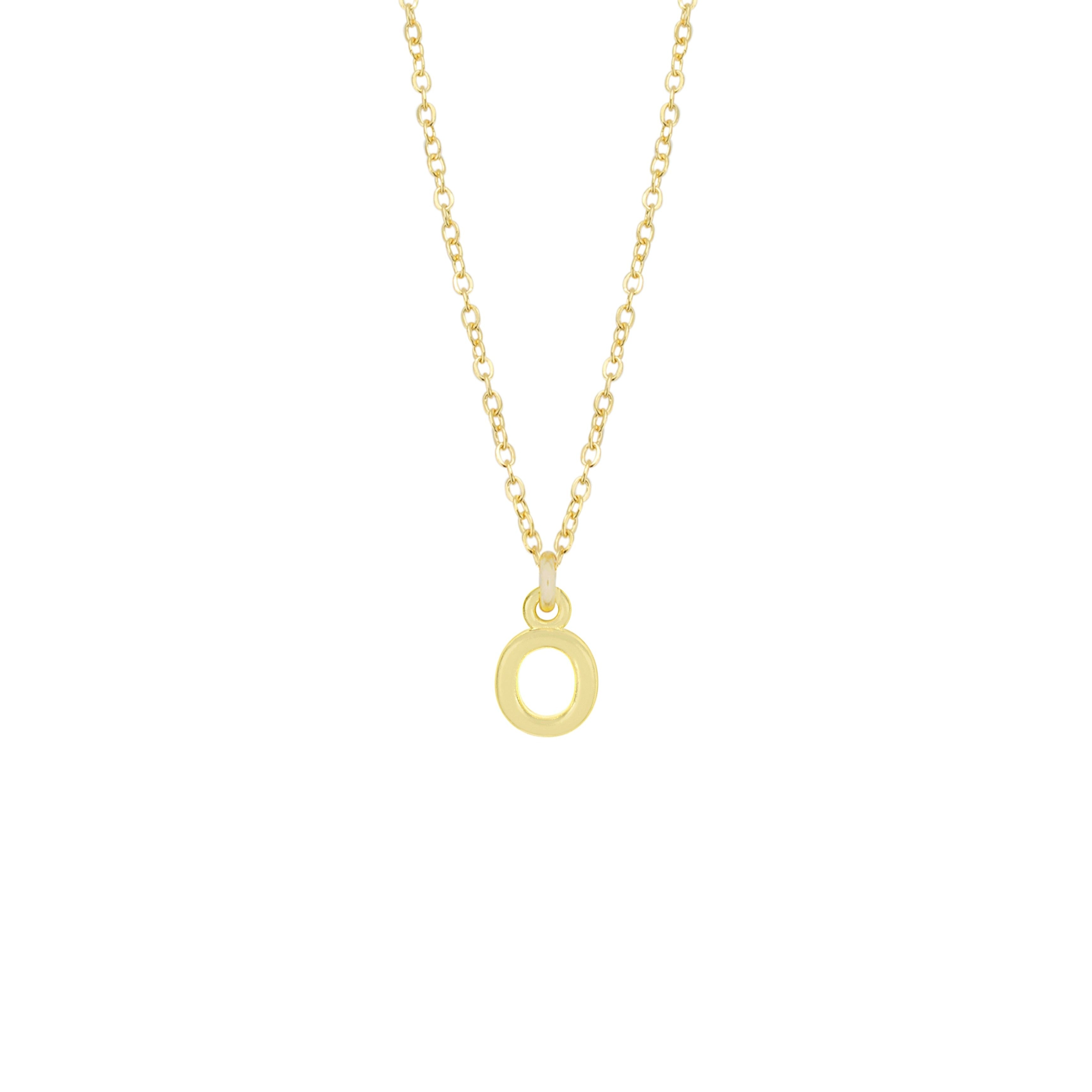 O Gold Initial Necklace by Katie Dean Jewelry, made in America, perfect for the dainty minimal jewelry lovers