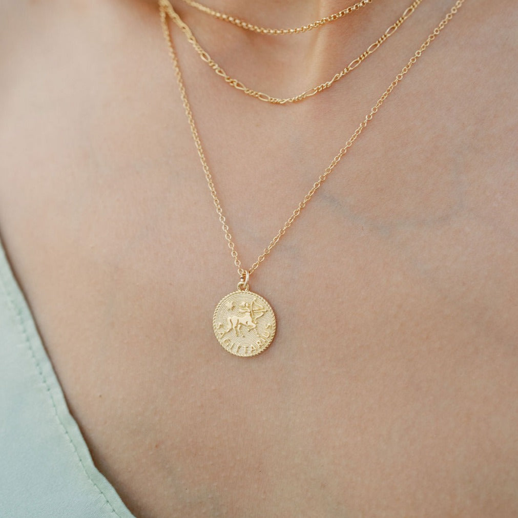 Sagittarius Zodiac Necklace_Katie Dean Jewelry