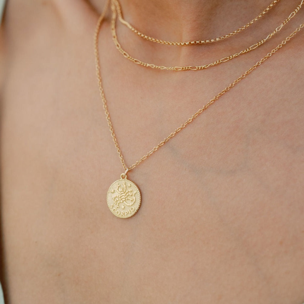 Scorpio Zodiac Necklace_Katie Dean Jewelry