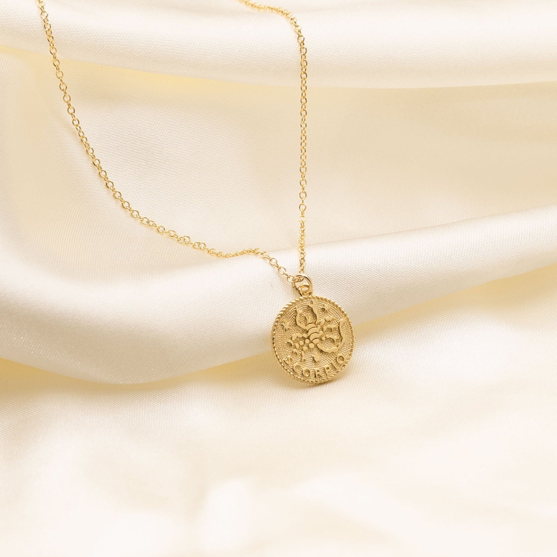 Scorpio Zodiac Necklace_Oct 23-Nov 22_Katie Dean Jewelry_horoscope sign_Zodiac Collection, dainty handmade necklaces by Katie Dean Jewelry