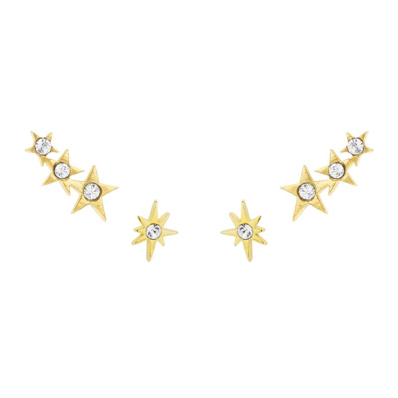 Did someone order stars? Oh right, we did! The Starburst Earring Set is handmade in California by Katie Dean Jewelry. Nickel free and hypoallergenic.