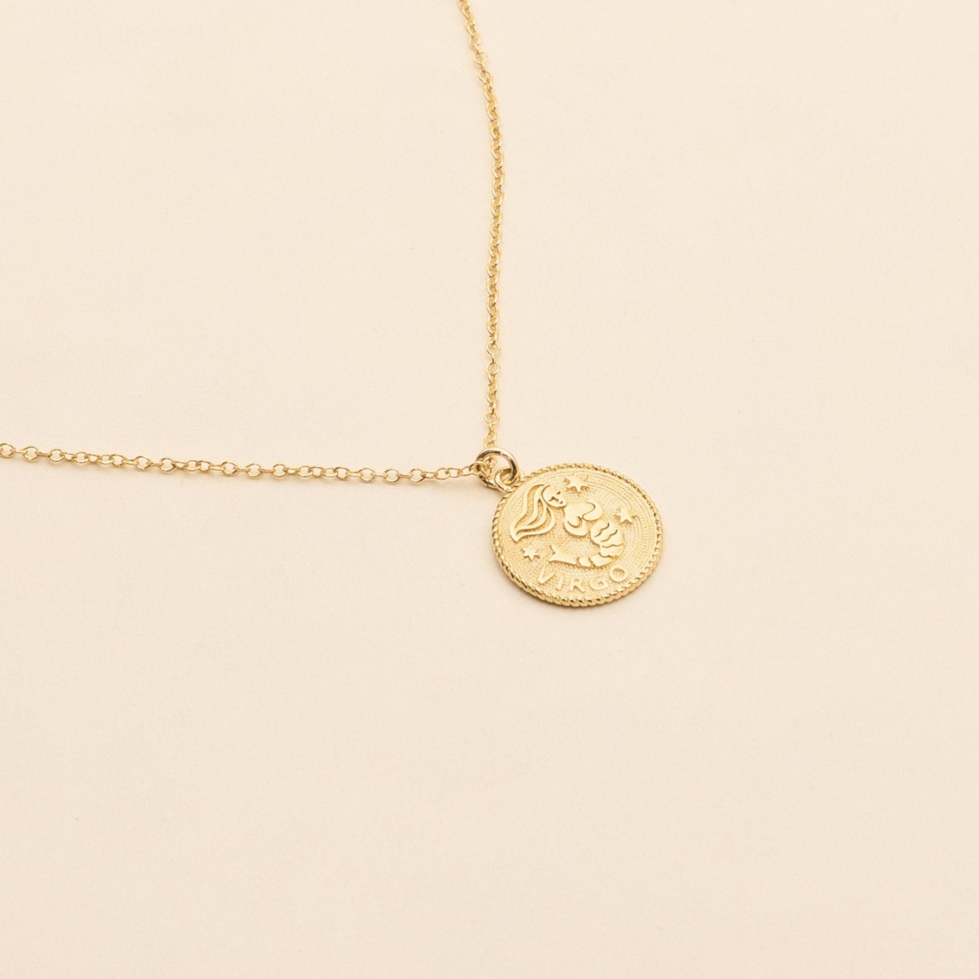 Virgo Zodiac Necklace_Aug 23-Sep 22_Katie Dean Jewelry_horoscope sign_Zodiac Collection, dainty handmade necklaces by Katie Dean Jewelry