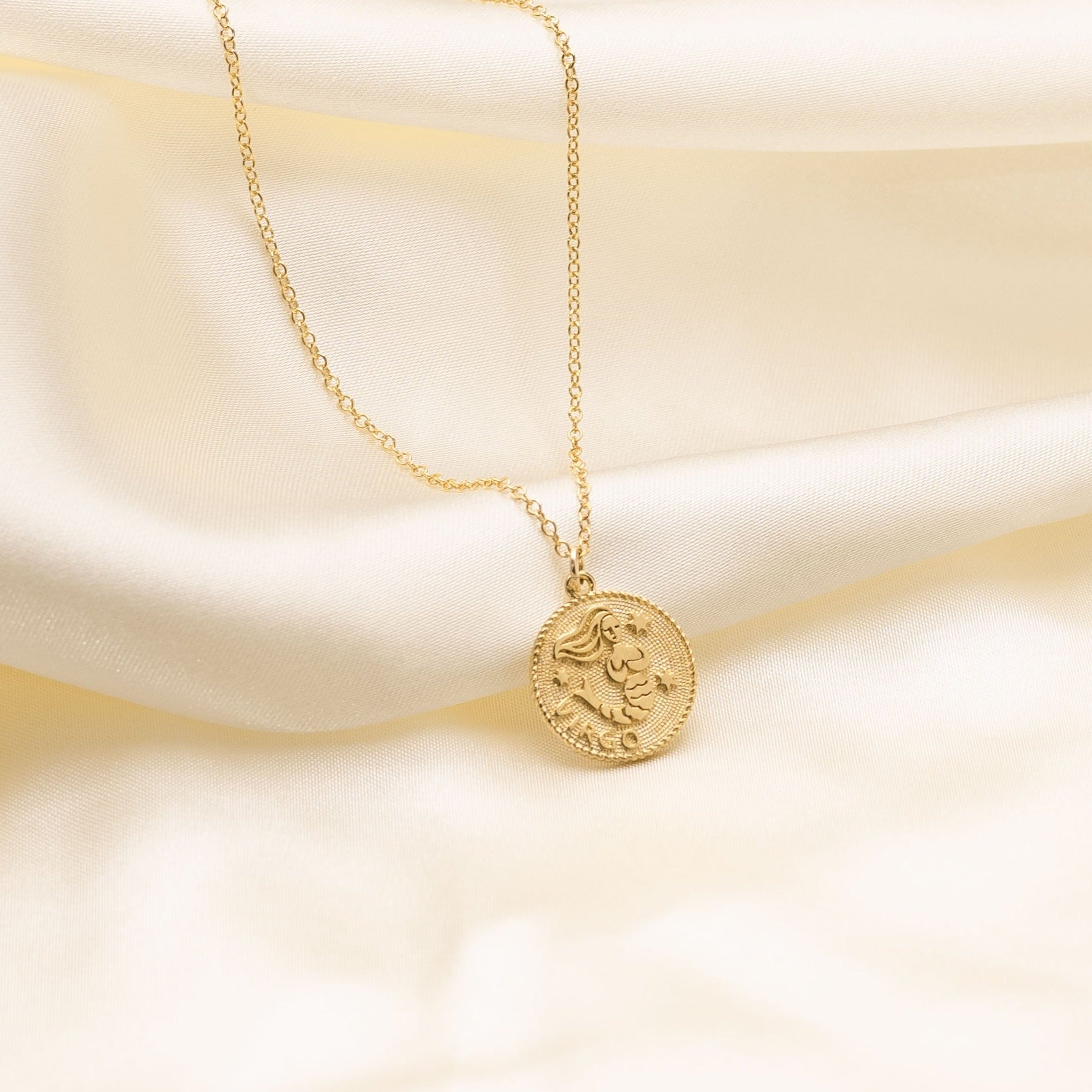 Virgo Zodiac Necklace_Aug 23-Sep 22_Katie Dean Jewelry_horoscope sign_Zodiac Collection, dainty handmade necklaces by Katie Dean Jewelry