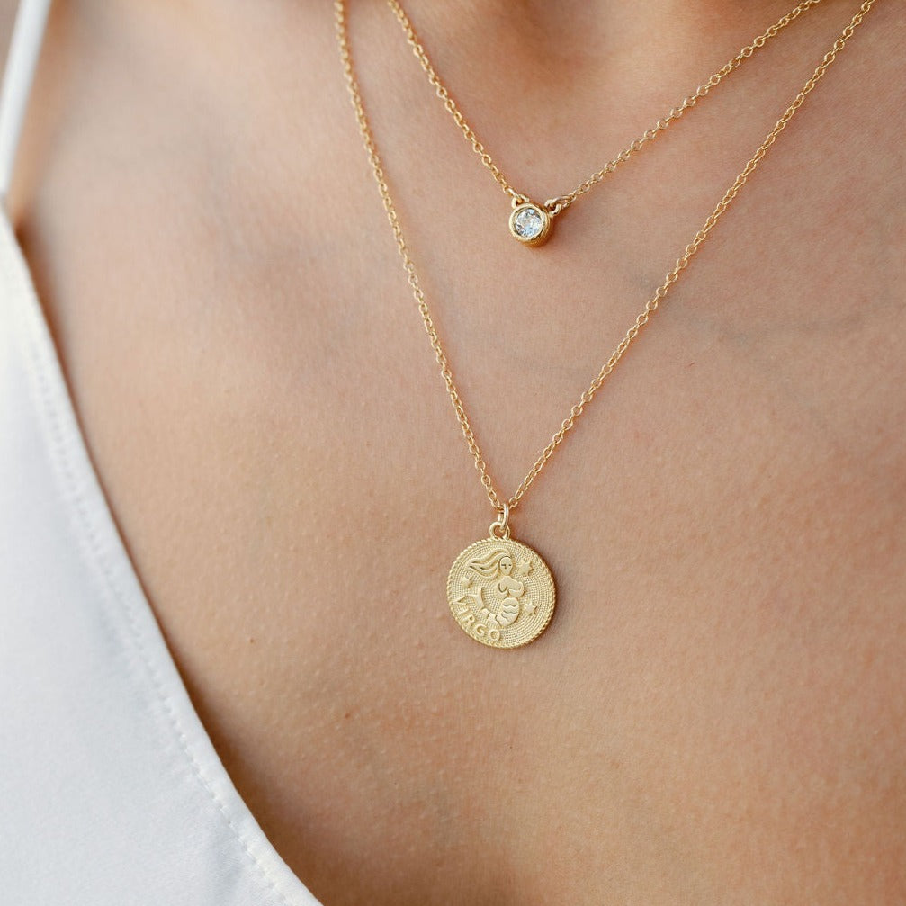 Virgo Zodiac Necklace_Katie Dean Jewelry