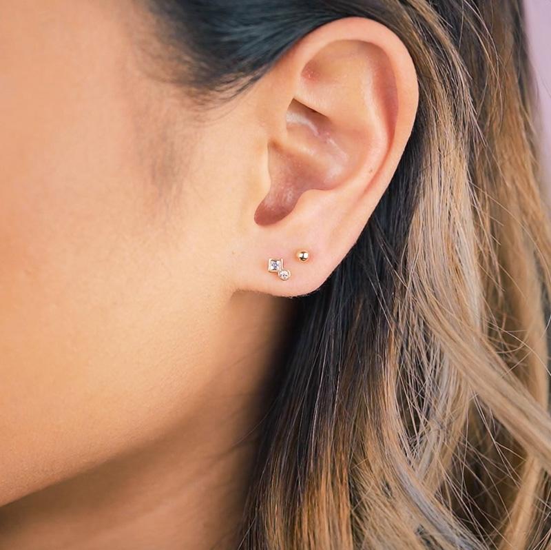 We try not to play the favorite game but we can't help it when it comes to the Geo Mini Studs. Perfect for every occasion! Handmade in California by Katie Dean Jewelry. Nickel free and hypoallergenic.