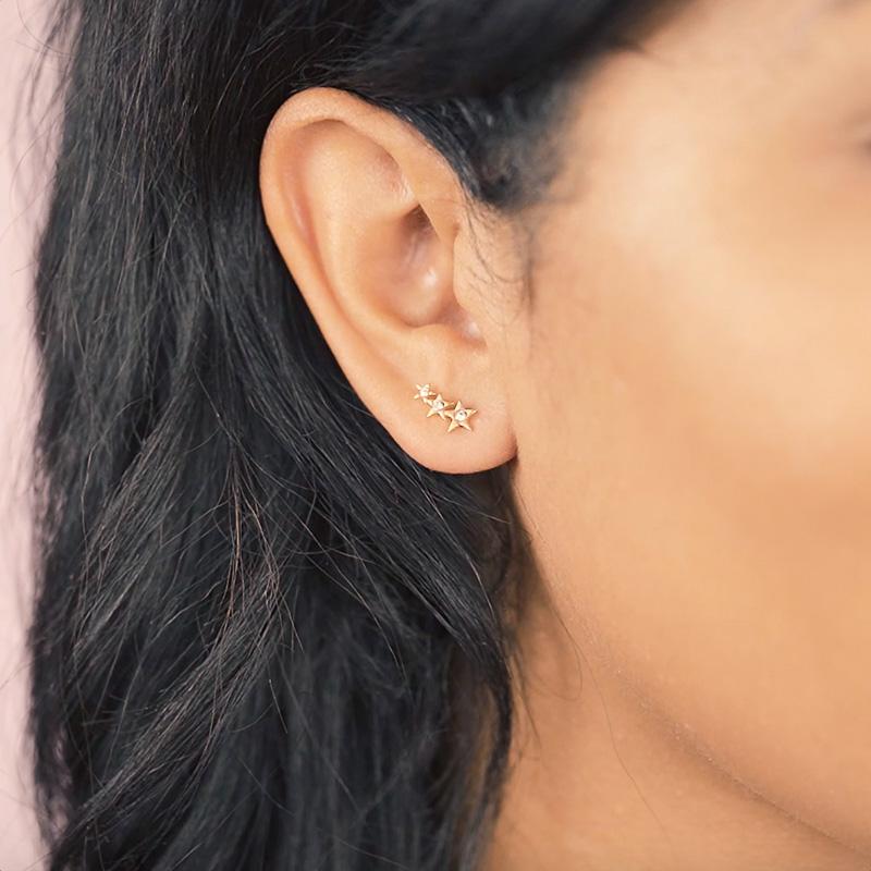We're always reaching for the stars at KDJ. We hope the Starburst Ear Crawlers are your lucky charm that make your dreams come true! Handmade in California by Katie Dean Jewelry. Nickel free and hypoallergenic.