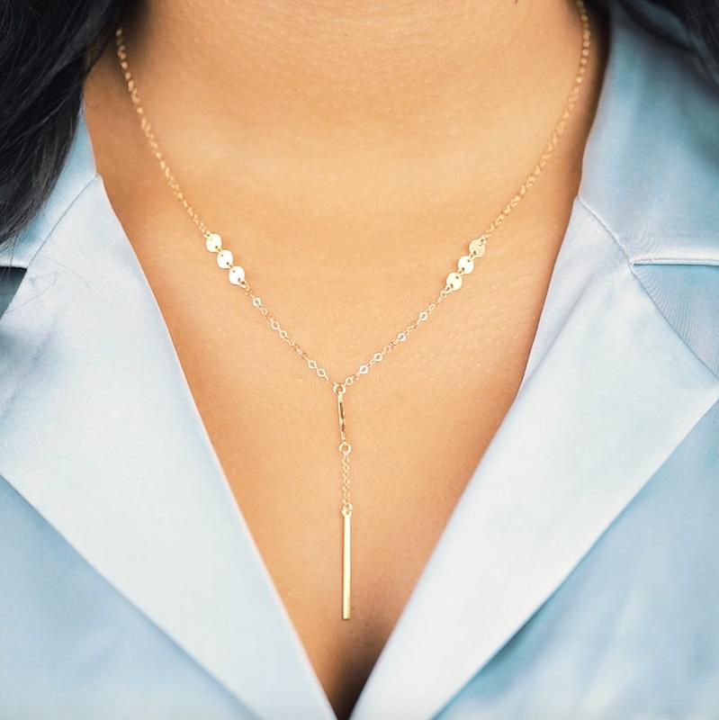 Delicate, dainty and clean--the Two Bar Necklace is wonderful for every occasion. Handmade in California by Katie Dean Jewelry..