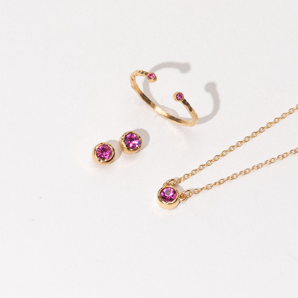 10 October Birthstone Collection_Ring, necklace and earrings_Katie Dean Jewelry_handmade in America