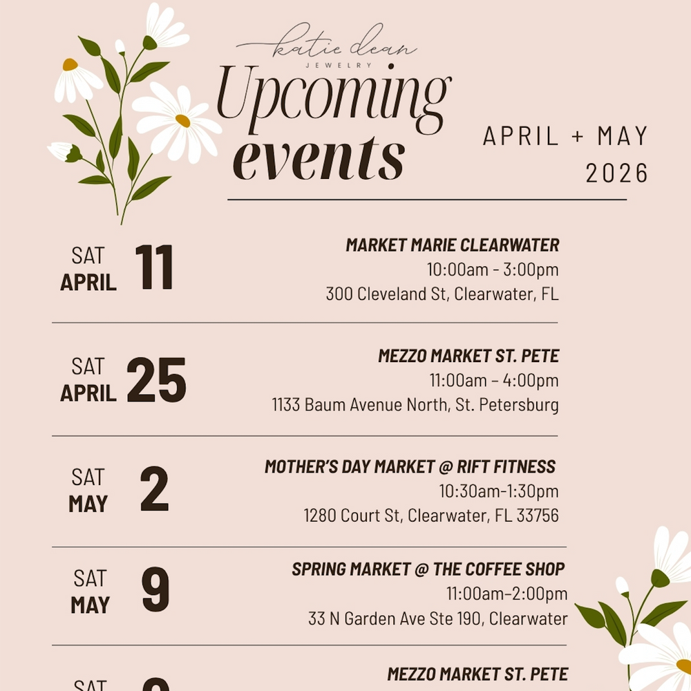 Spring Markets in Tampa Bay 2026 | Shop Katie Dean Jewelry Events