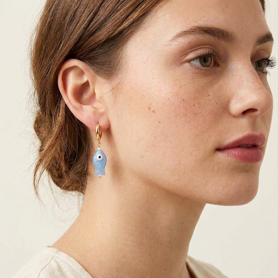 Lucky Fish Hoops Earrings