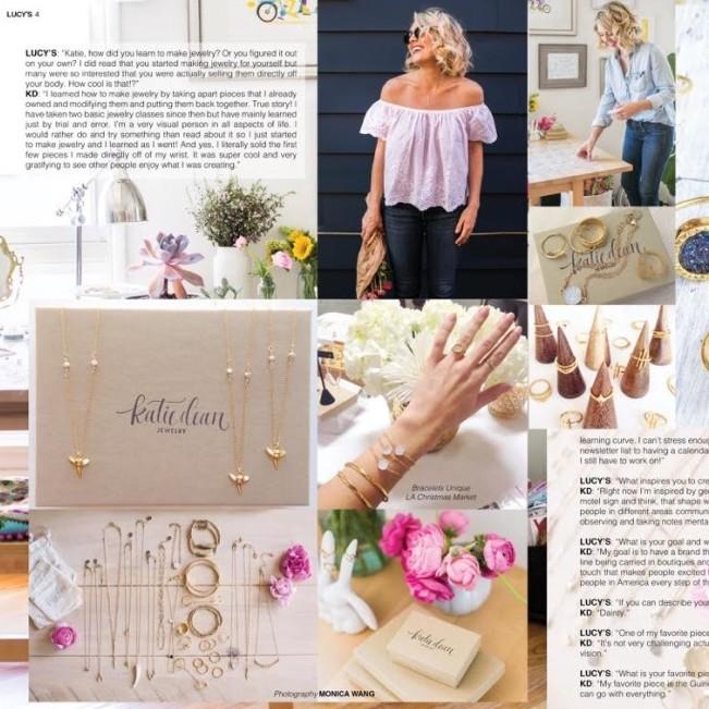 Katie Dean Jewelry featured in Lucy’s Magazine!