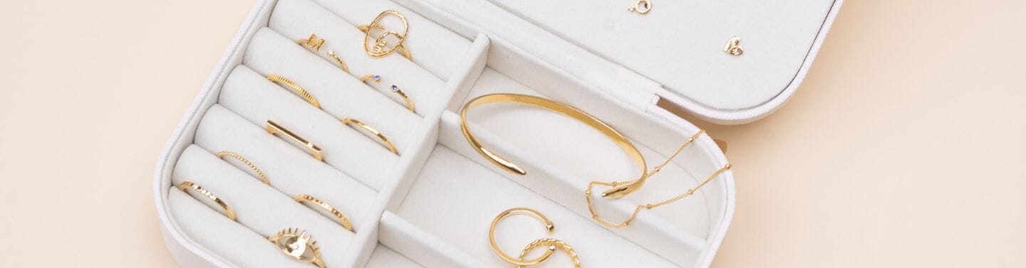 Rings collection page, handmade in America dainty minimal jewelry by Katie Dean Jewelry