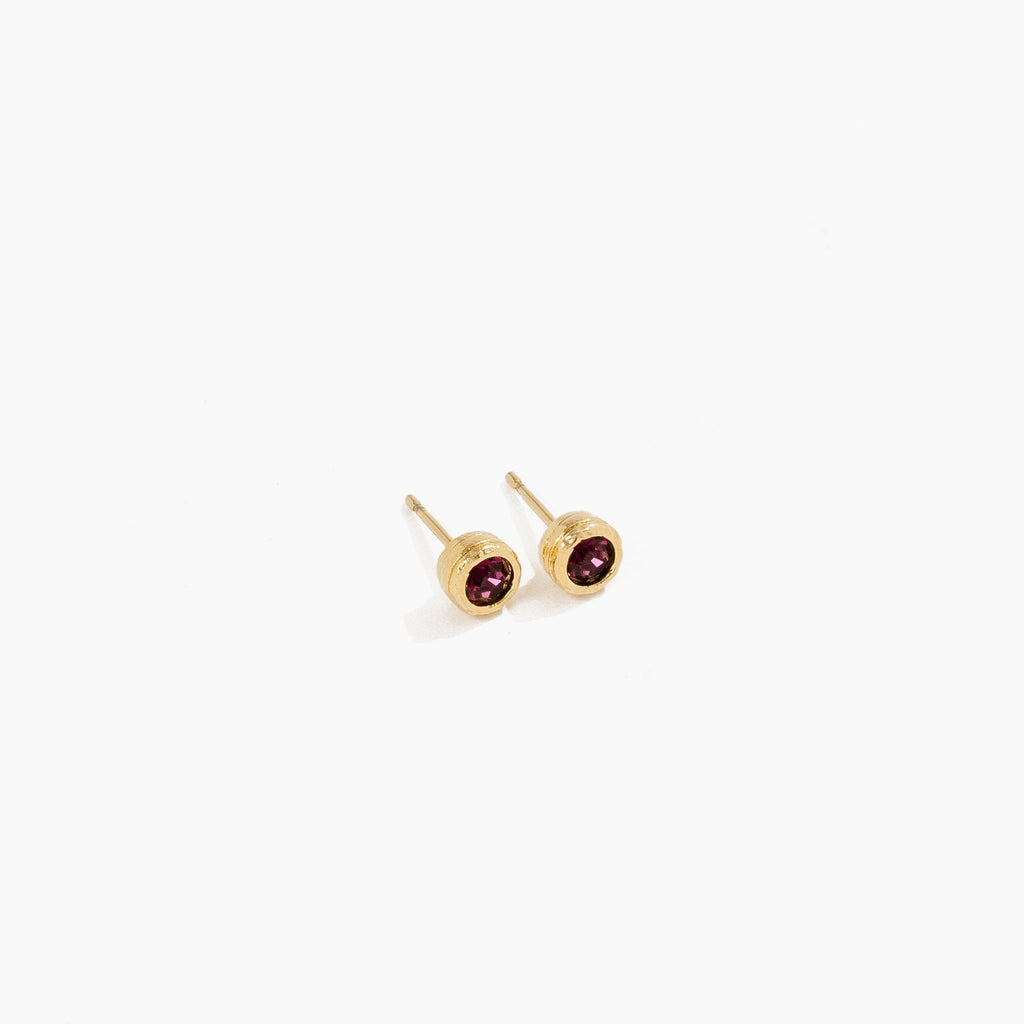 02 February Birthstone Studs by Katie Dean Jewelry made in America, hypoallergenic.