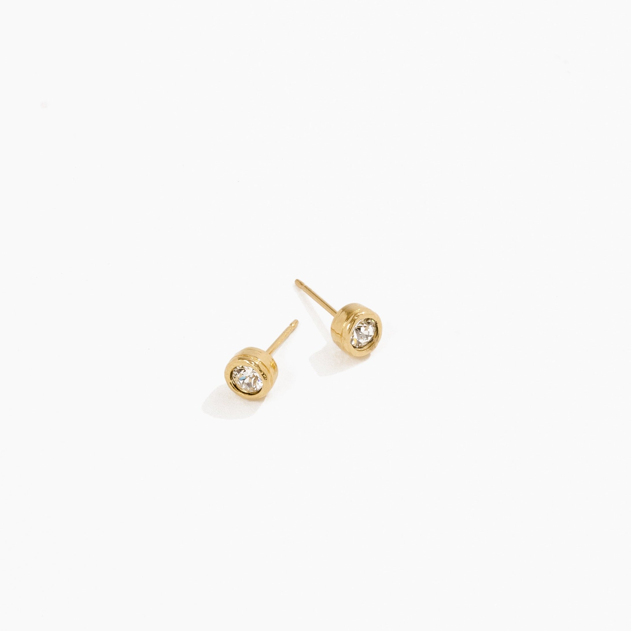 04 April Birthstone Studs by Katie Dean Jewelry made in America, hypoallergenic.