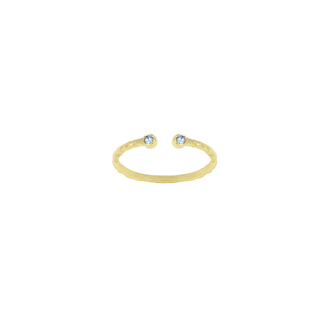 December Birthstone Stacking ring by Katie Dean Jewelry, made in America, perfect for the dainty minimal jewelry lovers